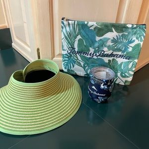 Tommy Bahama is ready for some fun in the sun. Hat, drink cup& waterproof pouch!